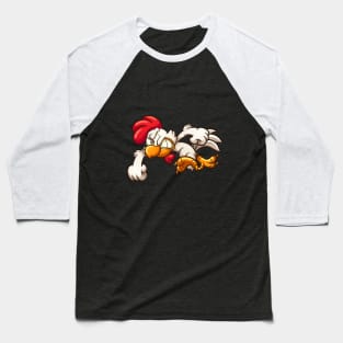 Angry cartoon chicken Baseball T-Shirt